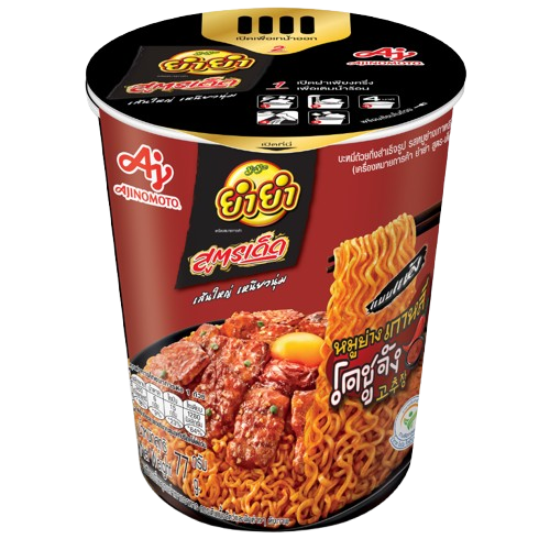 <p>ยำยำ สูตรเด็ด คัพ หมูย่างเกาหลีโคชูจัง แบบแห้ง</p>